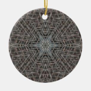 Metallic Metal Mesh Ceramic Tree Decoration