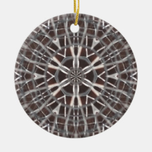 Metallic Metal Mesh Silver Ceramic Tree Decoration