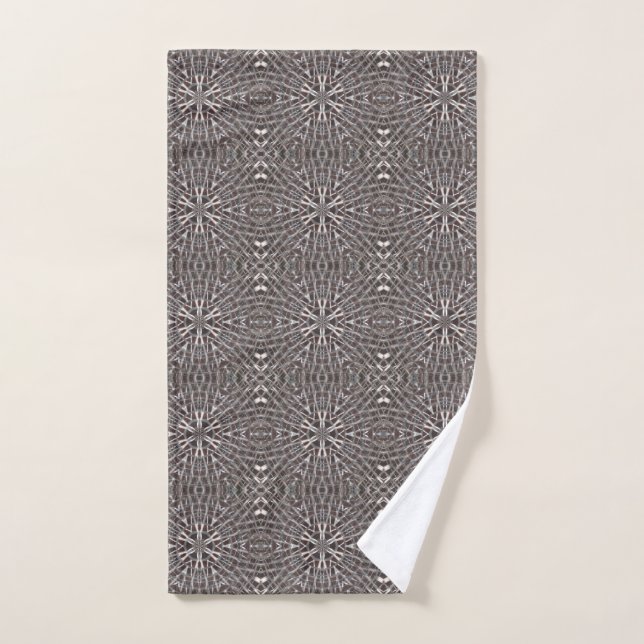 Metallic Metal Mesh Silver Hand Towel (Hand Towel)
