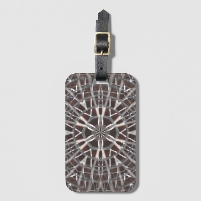 Metallic Metal Mesh Silver Luggage Tag (Front Vertical)