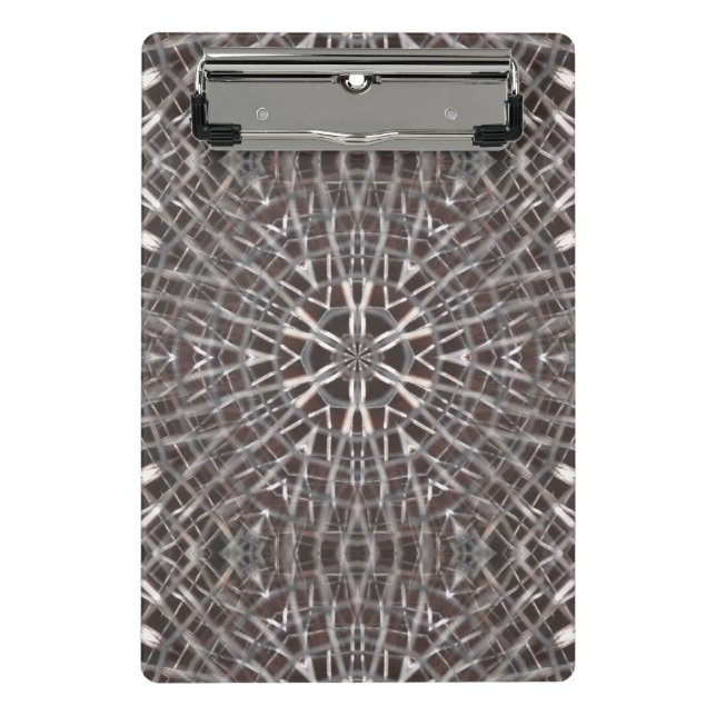 Metallic Metal Mesh Silver Mini Clipboard (Front)