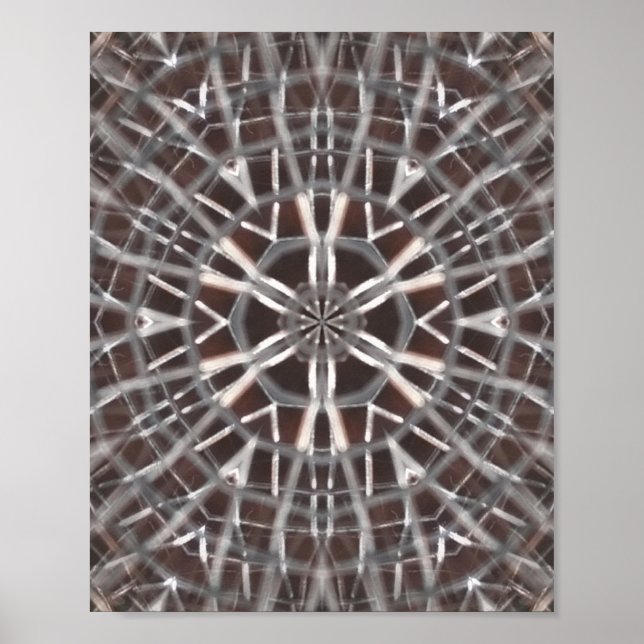 Metallic Metal Mesh Silver Poster (Front)