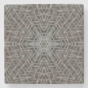 Metallic Metal Mesh Stone Coaster