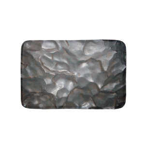 Metallic Meteorite Rock Pattern, Bath Mat