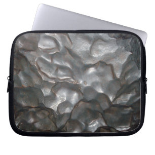 Metallic Meteorite Rock Pattern, Laptop Sleeve