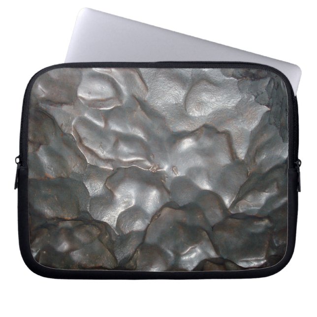 Metallic Meteorite Rock Pattern, Laptop Sleeve (Front)