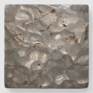 Metallic Meteorite Rock Print, Stone Coaster