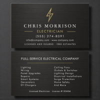 Metallic Minimal Electrician Black Gold
