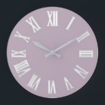 Metallic Minimal Roman Numbers Silver Grey  Large Clock<br><div class="desc">Unique minimal and decorative 
Corresponds to actual fashion trend in home decor.
You can change the shape and colour of the hand.</div>