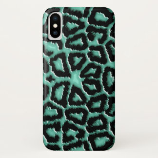 Metallic Mint Green Giraffe iPhone X Case