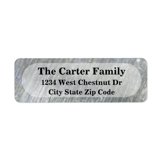 Metallic office address return label (Front)