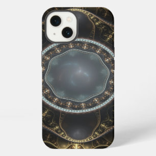 Metallic Ornate Steampunk Fractal Image iPhone 13 Case