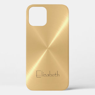 Metallic Pale Gold Stainless Steel Metal Look Case-Mate iPhone Case