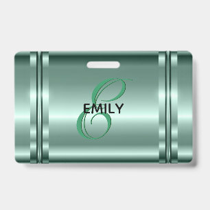 Metallic Pastel Green Design ID Badge