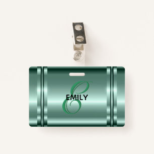 Metallic Pastel Green Design ID Badge