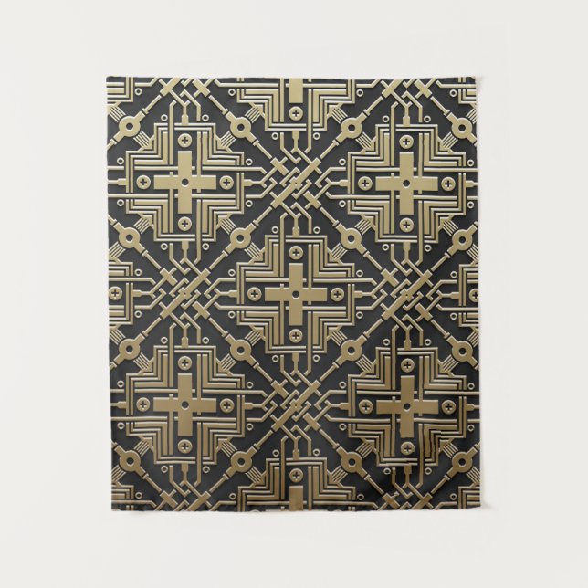 Metallic Pattern tapestry (Front)