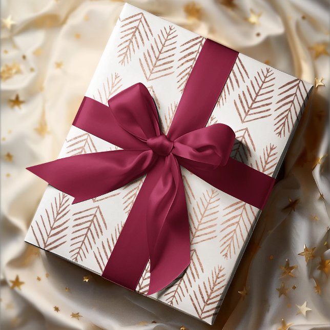 Metallic pine trees - copper wrapping paper sheet (Creator Uploaded)