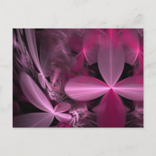 Metallic Pink flower Petals Postcard