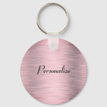 Metallic Pink Gold Classic Round Sticker