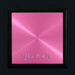 Metallic Pink Stainless Steel Metal Gift Box<br><div class="desc">Metallic Stainless Steel Metal. Please remove / change "You & Me" prior to purchase. Design is available on other products.</div>