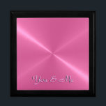 Metallic Pink Stainless Steel Metal Gift Box<br><div class="desc">Metallic Stainless Steel Metal. Please remove / change "You & Me" prior to purchase. Design is available on other products.</div>