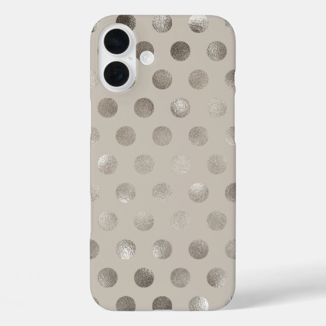 Metallic Polka Dot Champagne Phone Case (Back)