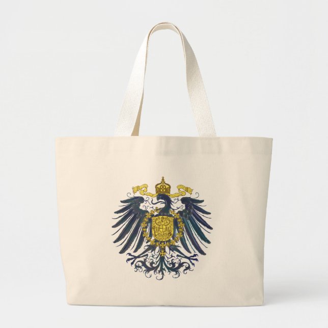 Metallic Preussian Eagle Large Tote Bag (Front)