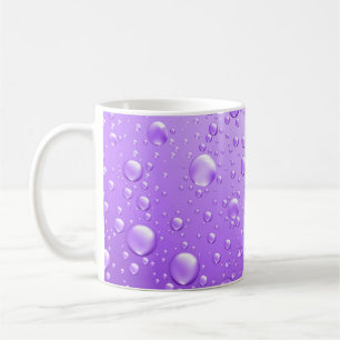 Metallic Purple Abstract Rain Drops Coffee Mug