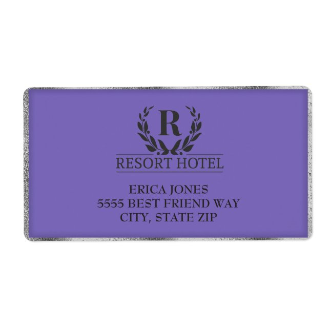 Metallic Purple and Silver Add Logo and Background (Front)