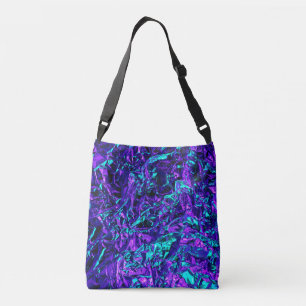 Metallic Purple and Teal Crossbody Bag
