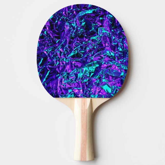 Metallic Purple and Teal Ping Pong Paddle (Front)