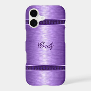 Metallic Purple Brushed Aluminium Look