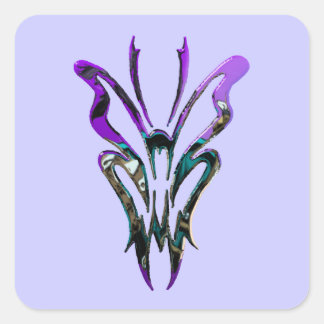 Metallic Purple Butterfly Pastel Goth Insect Square Sticker