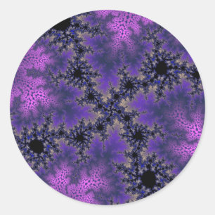 Metallic Purple Speckle Classic Round Sticker