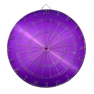 Metallic Purple Stainless Steel Metal Look Dartboard