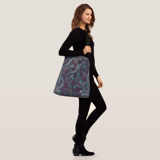 Metallic Purple Teal Gold Crossbody Bag