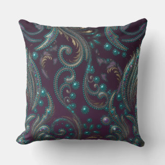 Metallic Purple Teal Gold Cushion