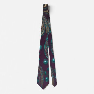 Metallic Purple Teal Gold Tie
