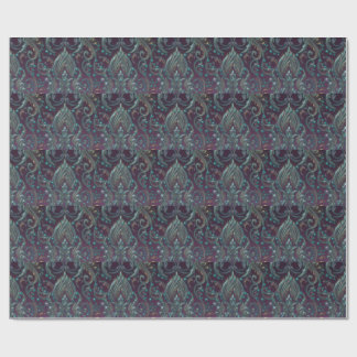 Metallic Purple Teal Gold Wrapping Paper