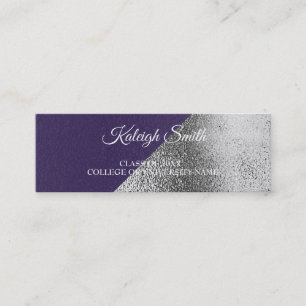 Metallic Purple Violet Silver Graduation Insert
