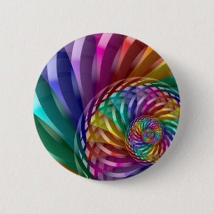 Metallic Rainbow 6 Cm Round Badge