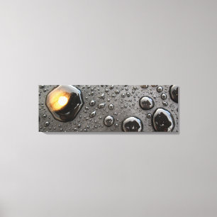 Metallic Raindrops Wrapped Canvas Print