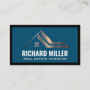 Metallic Real Estate   Residential Property  Business Card