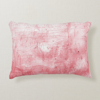 Metallic Red Canvas: Brushstroke Elegance. Decorative Cushion