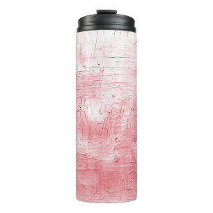 Metallic Red Canvas: Brushstroke Elegance. Thermal Tumbler