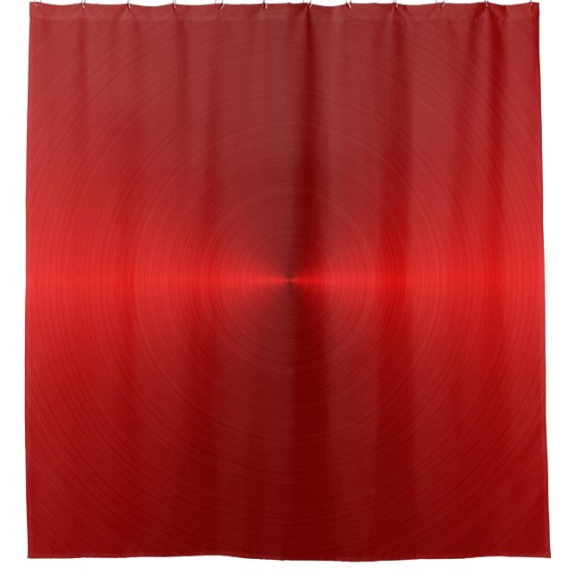Metallic Red Circular Gradient Shower Curtain (Front)