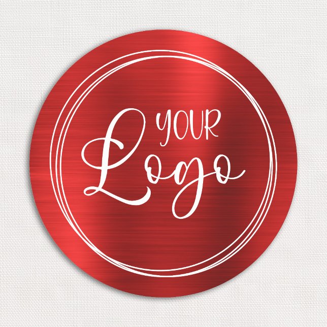 Metallic Red Circular Logo Name Tag (Metallic Red Circular Logo Name Tag)