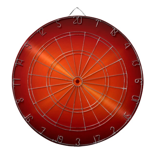 Metallic Red Stainless Steel Metal Look Dartboard (Front)