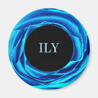 Metallic Rose Blue Magnet