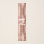 Metallic Rose Gold Elegant Monogram Script Name Scarf<br><div class="desc">Metallic Rose Gold Elegant Monogram Script Name Scarf</div>